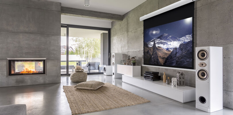 Celexon HomeCinema Motorleinwand Tension - Schermo Motorizzato A Tensione 200x113 Cm Per Home Theater