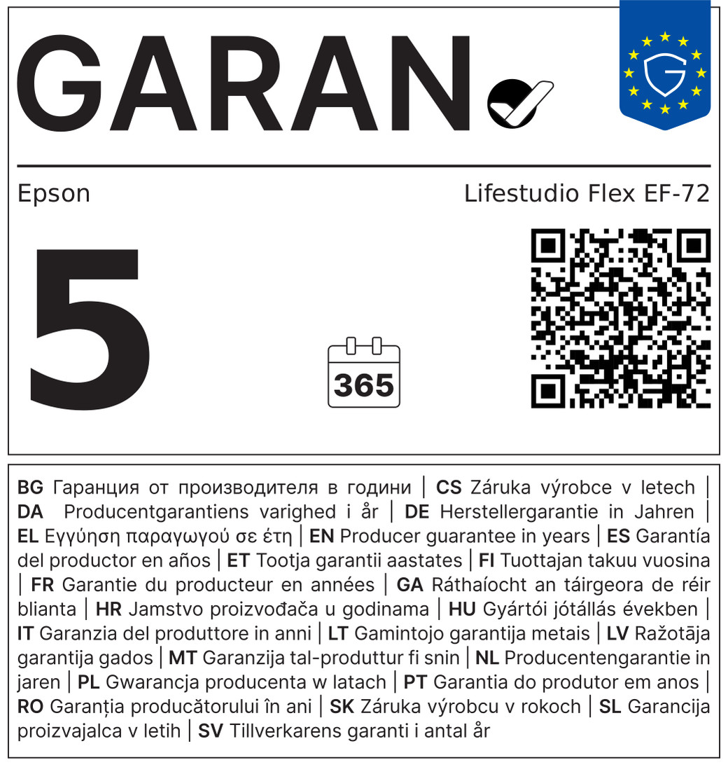 GARAN-Label: gewerbliche Haltbarkeitsgarantie des Herstellers