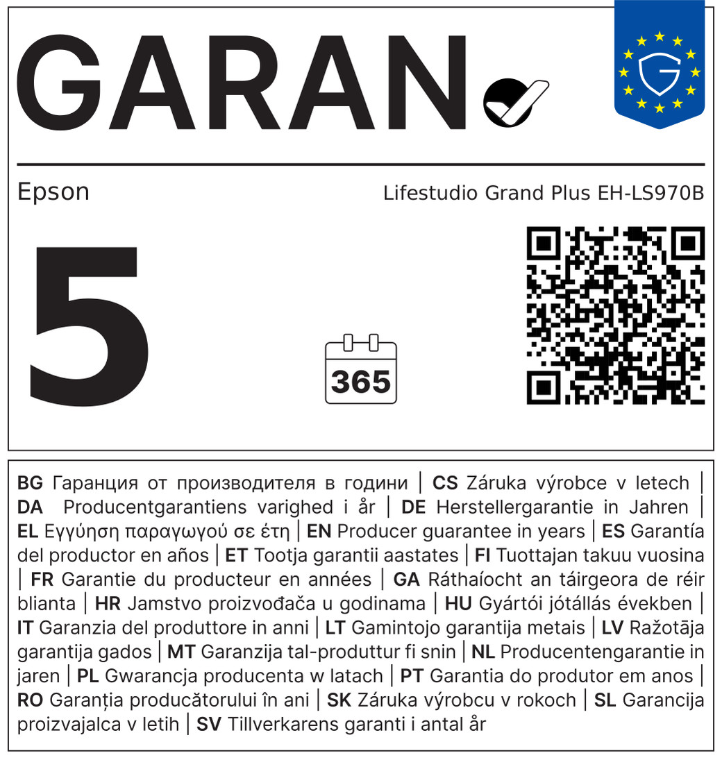 GARAN-Label: gewerbliche Haltbarkeitsgarantie des Herstellers