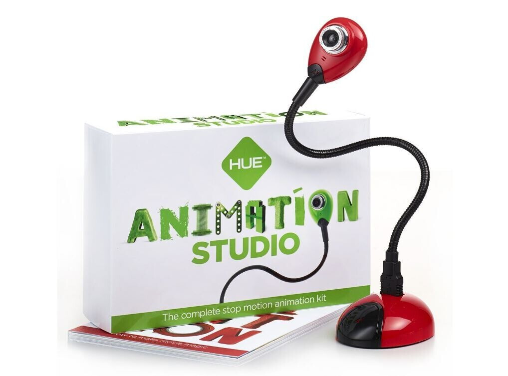 HUE Animation Studio Komplettes Stop-Motion-Animation-Kit mit Kamera für Windows-PCs & Mac, rot