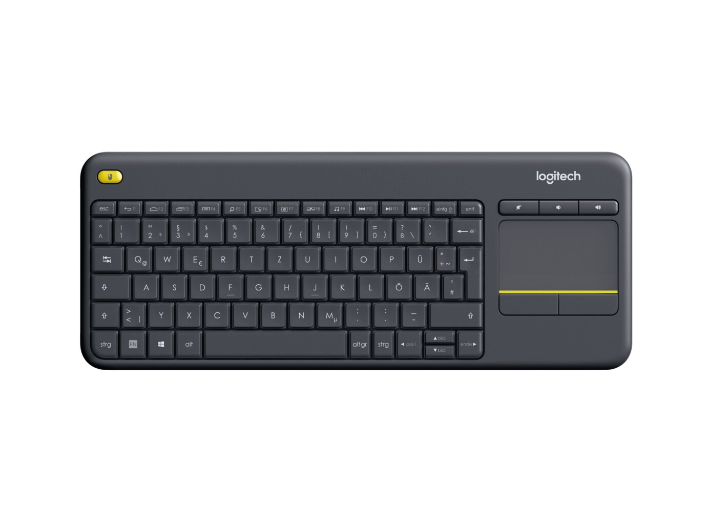Logitech K400 Plus Tastatur, kabellos, schwarz