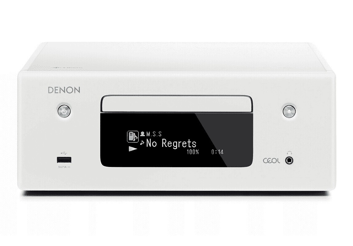 Denon CEOL RCD-N10 Netzwerk-CD-Receiver mit Wlan und Bluetooth, weiss