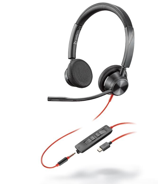 Plantronics Blackwire 3325 - Schnurgebundenes Stereo-Headset mit USB-C