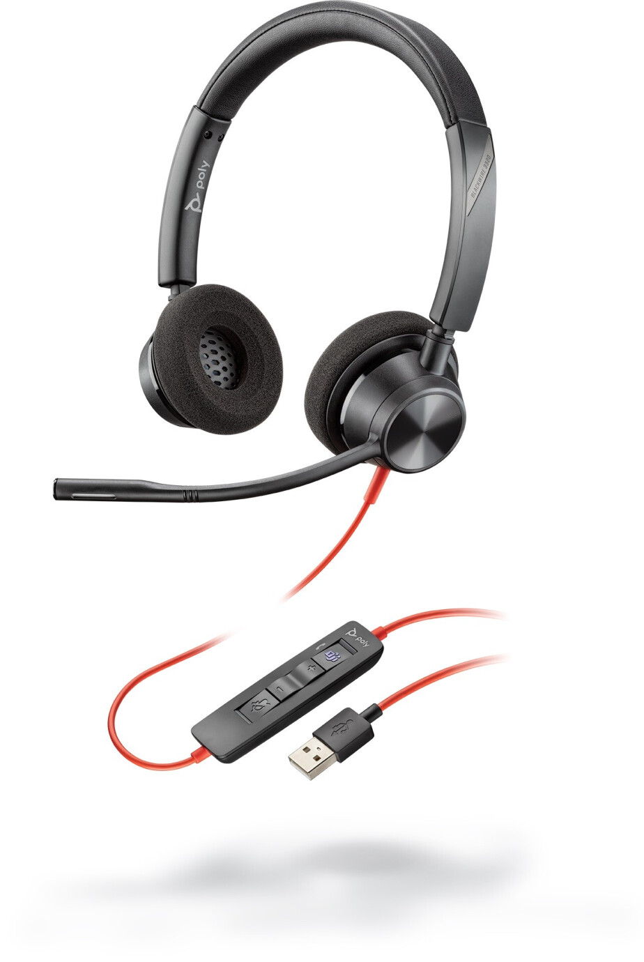 Plantronics Blackwire 3325 - Schnurgebundenes Stereo-Headset mit USB-A für Microsoft Teams