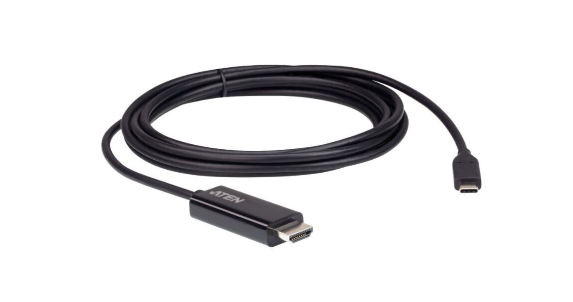 suficiente banco Excavación ATEN UC3238 Cable convertidor de gráficos USB-C a HDMI 4K, 2,7 m