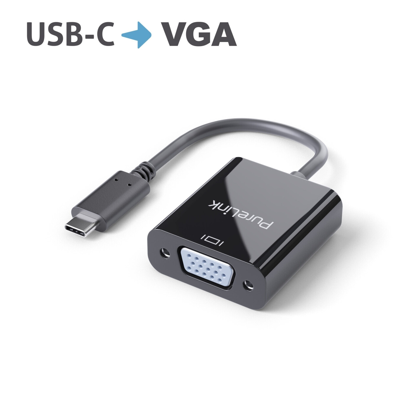Purelink IS221 USB-C auf VGA Adapter 0,10m schwarz