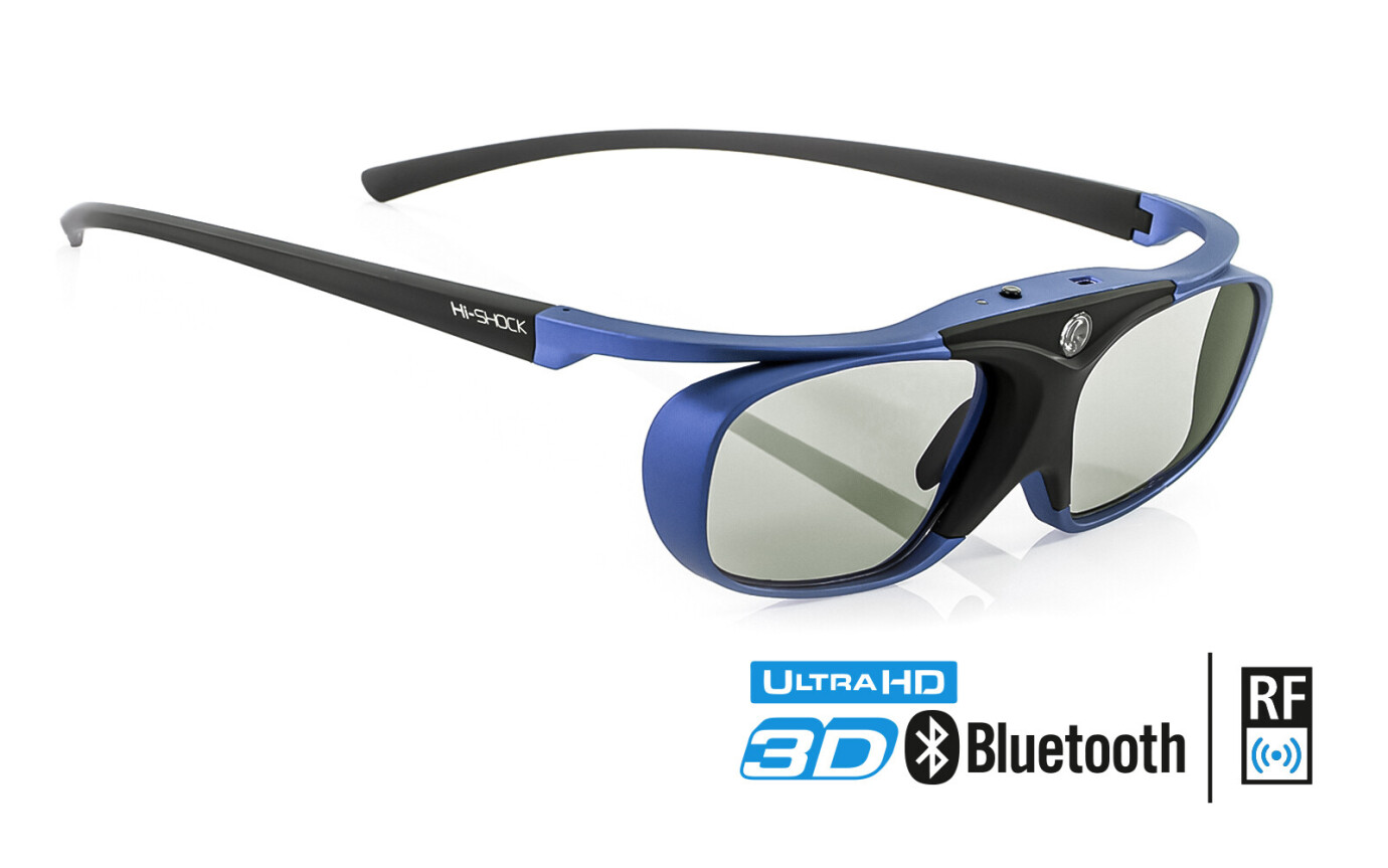 HI-SHOCK Deep Heaven - Aktive 3D Brille - RF/Bluetooth | Dualplay / Dualview