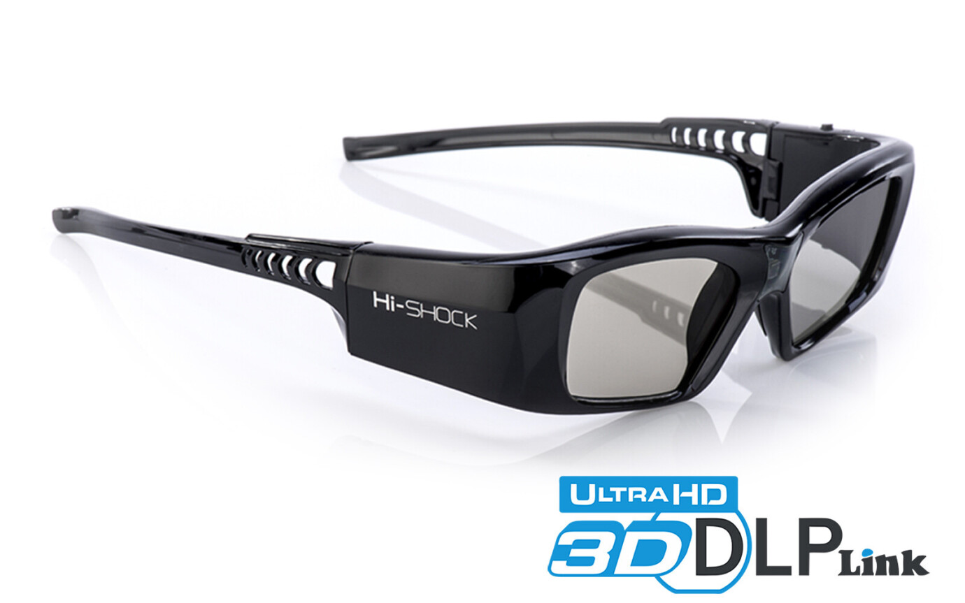 Hi-SHOCK Pro 7G Black Diamond - DLP Link 3D Brille mit max. Akkukapazität