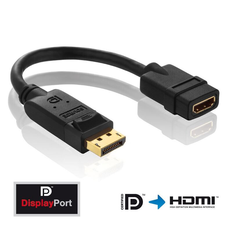 PureLink DisplayPort/HDMI Adapter - basic+ Serie length 0,10m