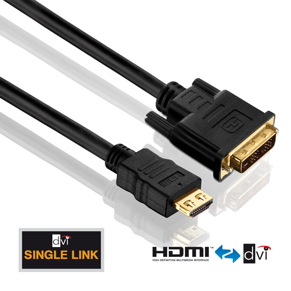 Mujer joven temblor Eliminación PureLink Cable HDMI / DVI -Basic + Series - v1.3 - 1.5m | visunext.es