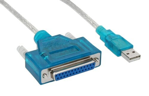 InLine USB till 25 stift parallell skrivareadapter-kabel