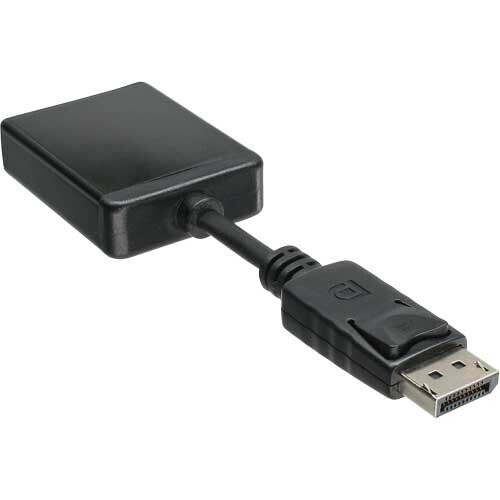 InLine DisplayPort Adapterkabel, DisplayPort Stecker auf DVI-D 24+1 Buchse schwarz, 0,15m