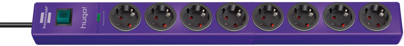 Brennenstuhl hugo! 19.500 A Überspannungsschutz-Steckdosenleiste 8-fach violett