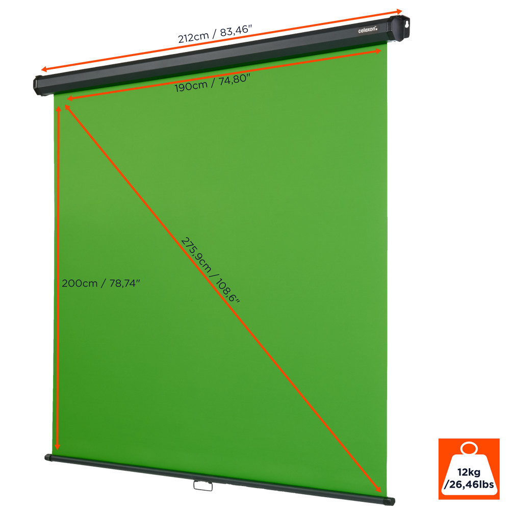 celexon manual Chroma Key Green Screen 200 x 190cm | visunext.co.uk