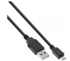 InLine Micro-USB 2.0 Kabel, Schnellladekabel, USB-A Stecker an Micro-B Stecker, schwarz, 0,5m