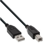 InLine USB 2.0 Kabel, A an B, schwarz, 2m