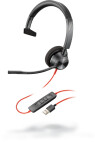 Plantronics Blackwire 3310 - Schnurgebundenes UC Mono-Headset mit USB mit USB-A-A