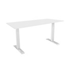 celexon scrivania con altezza regolabile elettricamente Economy eAdjust-58123 -colore bianco, incluso piano scrivania 125x75 cm