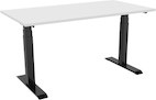 celexon scrivania con altezza regolabile elettricamente Economy eAdjust-58123 - colore nero, incluso piano scrivania 125 x 75 cm