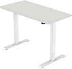 celexon electric height adjustable desk Economy eAdjust-71121 – White incl. tabletop 125 x 75 cm