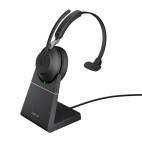 Jabra Evolve2 65 USB-C MS Mono Headset mit Ladestation für Microsoft Teams, schwarz
