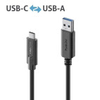 OneAV Premium USB 3.1 (Gen 1) USB-C / USB-A Kabel - 2,00m, schwarz