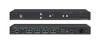 VM-218DTxr2x1: 8 4K60 4:2:0 HDMI y HDBaseT de alcance extendido con Ethernet, RS-232, IR y audio estéreo conmutable