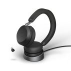 Jabra Evolve2 75 Schnurloses Stereo-Headset für UC mit Desk Stand, Bluetooth, USB-C,schwarz