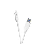 celexon Cable USB-C a USB-A - USB 3.1 Gen2, 0,5m, blanco