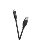 celexon USB-C auf USB-A Kabel - USB 3.2 Gen 2x1 0,5m, schwarz
