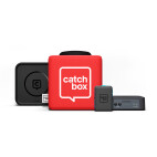 Catchbox Plus Wurfmikrofon mit 1 Audience Mikrofon & Wireless Charger, rot