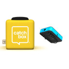 Catchbox Plus Wurfmikrofon mit 2 Presenter Mikrofonen, gelb