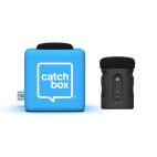 Catchbox Plus Micrófono de tiro con 1 micrófono de audiencia, azul
