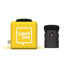 Catchbox Plus Micrófono de tiro con 1 micrófono de audiencia, amarillo