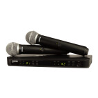 Shure BLX288/PG58 Dual Funksystem mit PG58 Mikrofonen und Doppelempfänger T11 (863-865 MHz)