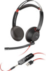 Poly Blackwire 5220, C5220 USB-A - Bedrade stereo headset met USB-A en 3.5 MM
