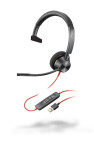 Poly Blackwire 3310, BW3310-M - Auriculares mono de MS con cable y USB certificado para Microsoft Teams
