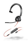 Poly Blackwire 3315, BW3315-M - Bedrade MS Mono Headset met USB-C & 3.5mm - Gecertificeerd voor Microsoft Teams.