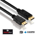 Câble PureLink DisplayPort vers HDMI - Basic+ Series - Longueur de 3,0m