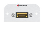 Kindermann panel con puerto HDMI con placa de cable medio látigo 54 x 54 mm