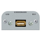 Kindermann USB (2.0 kompatibel) A-Buchse/A-Buchse mit Kabelpeitsche Halbblende 54 x 54 mm