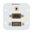 Kindermann anslutningspanel HDMI, VGA, ljudingång 3,5mm breakout kabel