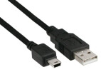 InLine USB 2.0 Mini-Kabel, Stecker A an Mini-B Stecker (5pol.), schwarz, 2m