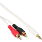 InLine Cinch/Klinke Kabel, 3.5mm Stereo-Stecker auf 2x Cinch-Stecker, 3m
