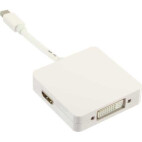 InLine Cable adaptador de Mini DisplayPort a HDMI/DVI/DisplayPort, blanco