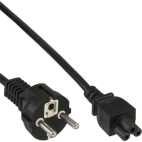 InLine Cable de alimentación para portátil, 3 clavijas hembra, negro, 2 m
