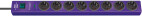 Brennenstuhl hugo! 19.500 A Overvoltage Protection - Grenuttag 8-fack violett