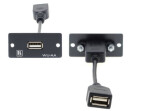 Kramer WU-AA(B) Inserto de placa de pared con conector de paso USB-A