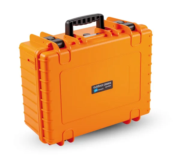 B&W Hartschalenkoffer Typ 6000 mit Würfelschaum, orange