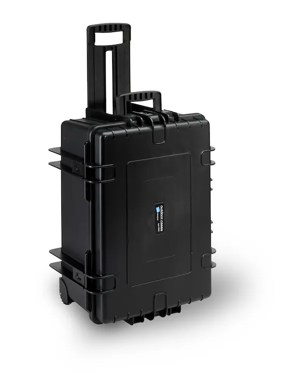 B&W Hartschalenkoffer Typ 6800 mit Würfelschaum, Trolley, schwarz